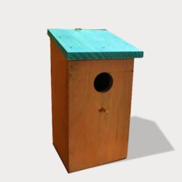 Wooden bird house,nest and cage size 12x 12x 23cm 06-0008 www.petclothesfactory.com
