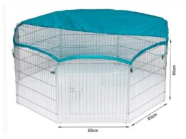 Wire Pet Playpen with waterproof polyester cloth 8 panels size 63x 60cm 06-0114 www.petclothesfactory.com