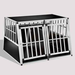 Aluminum Dog cage Large Double Door Dog cage 75a 104 06-0777 www.petclothesfactory.com