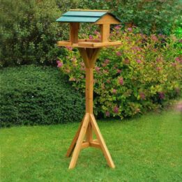 Fir-wood bird food feeder pet Staple Fiber Material rainproof roof www.petclothesfactory.com