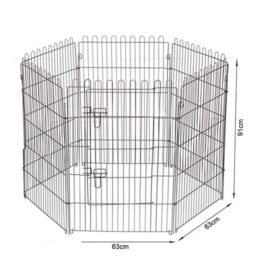 Wire Pet Playpen Metal 6 Panels Outdoor Dog Playpen size 63x 91cm 06-0115 www.petclothesfactory.com