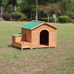 Novelty Custom Made Big Dog Wooden House Outdoor Cage www.petclothesfactory.com