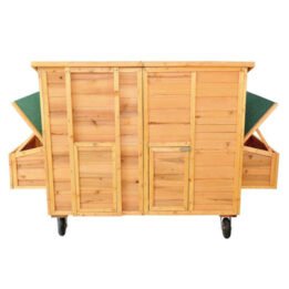 Large Outdoor Wooden Chicken Cage Two Egg Cages Pet Coop Wooden Chicken House www.petclothesfactory.com