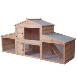 Large Wood Rabbit Cage Fir Wood Pet Hen House www.petclothesfactory.com