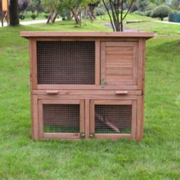 Wholesale Large Wooden Rabbit Cage Outdoor Two Layers Pet House 145x 45x 84cm 08-0027 www.petclothesfactory.com