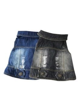 Pet Cowboy Skirt Amazon Hot Dog Clothes Dog Denim Skirt 06-0206