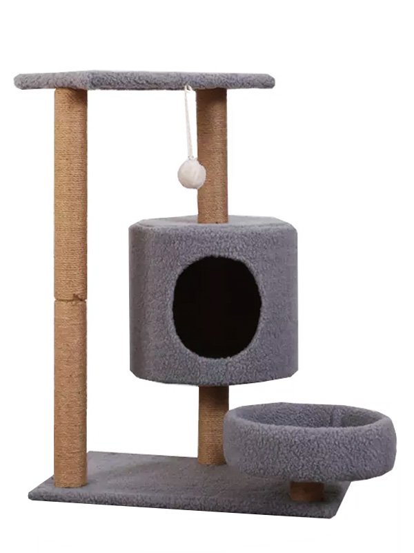 Casas de árvore para gatos de madeira: escaladores de gatos pós-escalada, colher para dormir 06-1174 www.petclothesfactory.com