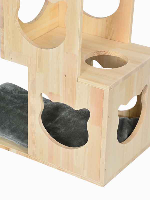 OEM new design natur wood house cat tree