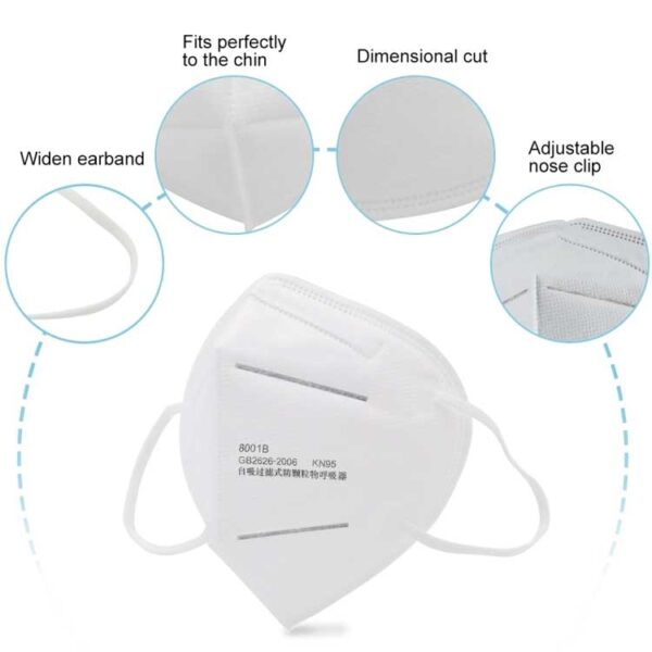 ⁦Surgical mask 3ply KN95 face mask n95 facemask n95 mask 06-1440⁩ - الصورة ⁦3⁩