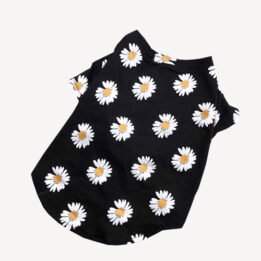 Newest Custom Print Logo Small Daisies Pet T-shirt Luxury Dog Clothes