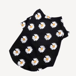 Newest Custom Print Logo Small Daisies Pet T-shirt Luxury Dog Clothes www.petclothesfactory.com