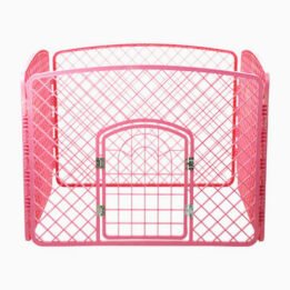 Custom outdoor pp plastic 4 panels portable pet carrier playpens indoor small puppy cage fence cat dog playpen for dogs www.petclothesfactory.com