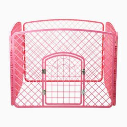 Custom outdoor pp plastic 4 panels portable pet carrier playpens indoor small puppy cage fence cat dog playpen for dogs