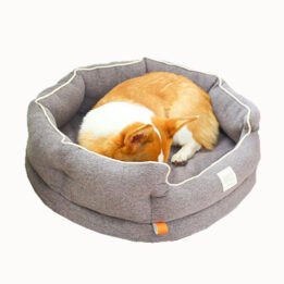 Winter Warm Washable Circular Dog Bed Sponge Comfy Sleeping Pet Bed www.petclothesfactory.com