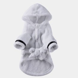 Hotel-style Soft Absorbent 100% Microfiber Pet Dog Bathrobe Albornoz Perro www.petclothesfactory.com