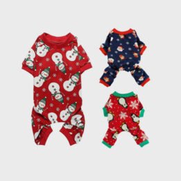 Pet Clothes Christmas Day Outfit Four-legged Christmas Pajamas Pets Pajama Jumpsuit www.petclothesfactory.com