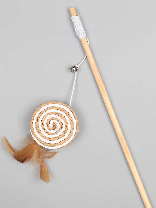 Funny Cat Stick Set Interactive Feather Cloth Rat Puzzle Rope Funny Cat Toy-06-1417