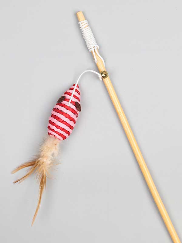 Funny Cat Stick Set Interactive Feather Cloth Rat Puzzle Rope Funny Cat Toy-06-1417