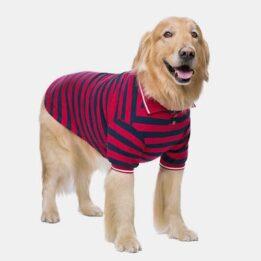 Pet Clothes Thin Striped POLO Shirt Two-legged Summer Clothes 06-1011-1 www.petclothesfactory.com