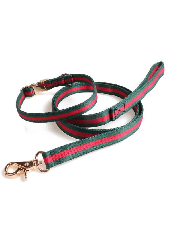 Factory Wholesale Pet Collar Nylon Webbing Dog Leash Rope Dog Collar Heavy Duty Dog Leash With Full Metal Buckle 06-1608 www.petclothesfactory.com