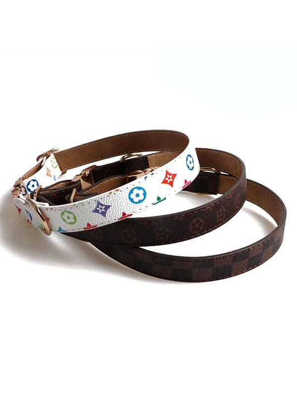 PU Pet Collar Fashion Pet Supplies Dog Collar PU Pet Collar and leash set 06-1609 www.petclothesfactory.com