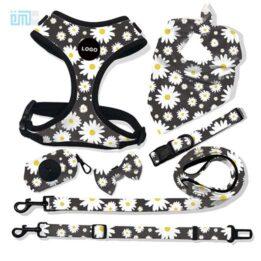 Pet harness factory new dog leash vest-style printed dog harness set small and medium-sized dog leash 109-0053