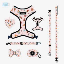 Pet harness factory new dog leash vest-style printed dog harness set small and medium-sized dog leash 109-0005