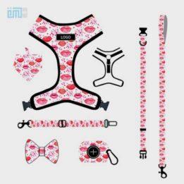 Pet harness factory new dog leash vest-style printed dog harness set small and medium-sized dog leash 109-0016