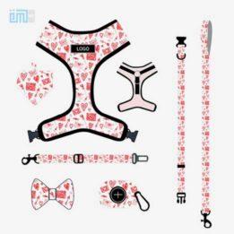 Pet harness factory new dog leash vest-style printed dog harness set small and medium-sized dog leash 109-0017