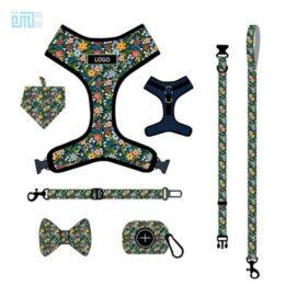 Pet harness factory new dog leash vest-style printed dog harness set small and medium-sized dog leash 109-0030