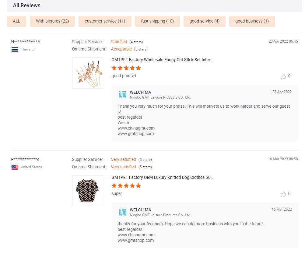Ningbo GMT Leisure Products Co Ltd- Ratings-Reviews
