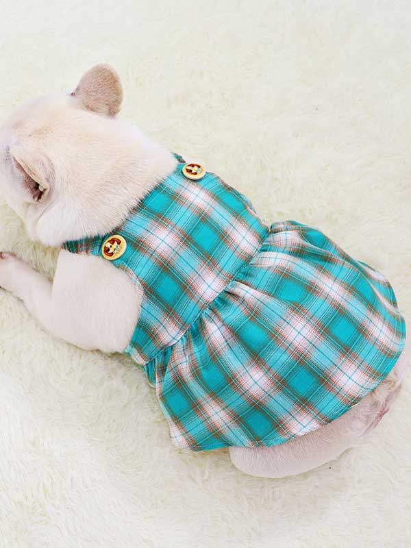 Falda corta de verano perro gordo cuerpo corto bulldog lindo perro chaleco falda 107-222044 www.petclothesfactory.com