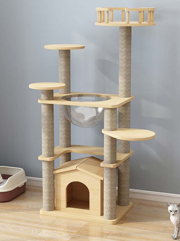 atacado-pinheiro-madeira maciça-placa multicamadas-gato-árvore-torre-gato-quadro de escalada para gatos-105-220 www.petclothesfactory.com