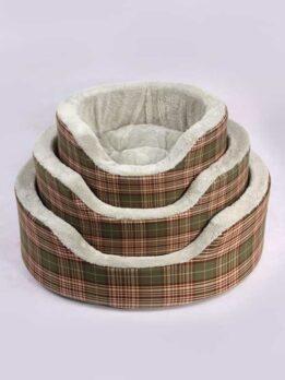 Coral velvet striped plaid simple wind upscale comfortable dog kennel sofa nest pet supplies106-33008 www.petclothesfactory.com