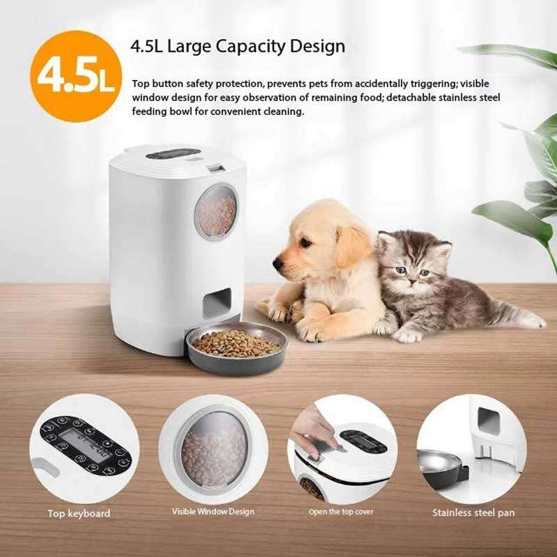 Wholeasle Amazon food feeder double meal feeder pet smart feeder