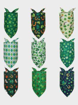Pet dog triangle scarf saliva scarf cat and dog clover St Patrick's Day triangle scarf 118-37002