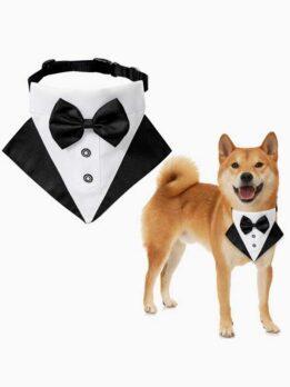 Wedding suit pet drool towel dog collar pet triangle towel pet bow tie wedding suit triangle towel 118-37007