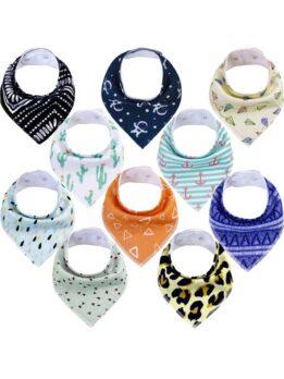 Autumn and winter baby drool napkin triangle napkin cotton printed baby eating bib baby products 118-37009