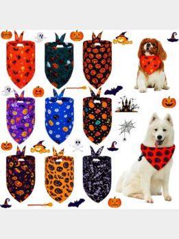 Halloween pet drool towel cat and dog scarf triangle towel pet supplies 118-37017 www.petclothesfactory.com