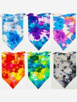 Wholesale Camo tie-dye print pet triangle scarf dog cat scarf neck