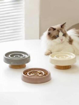 Tigelas de comida lenta para animais de estimação de cerâmica por atacado de fábrica tigelas de comida para cães e gatos 123-12029 www.petclothesfactory.com