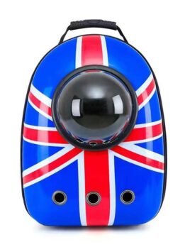Union Jack Upgraded Side Opening Pet Cat Backpack 103-45023 www.petclothesfactory.com
