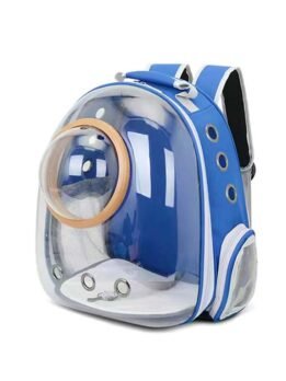 Transparent gold circle blue pet cat backpack 103-45047
