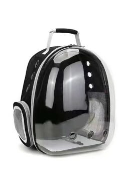 Transparent black pet cat backpack with side opening 103-45051