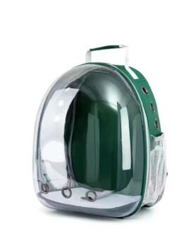Transparent green pet cat backpack with side opening 103-45057