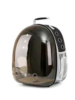 Side opening brown transparent black pet cat backpack 103-45058