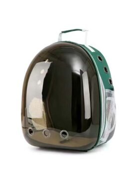 Side opening brown transparent green pet cat backpack 103-45064