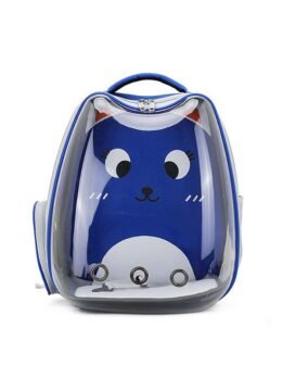 Blue Transparent Breathable Cat Backpack Pet Bag 103-45084 www.petclothesfactory.com