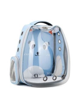 Light Blue Transparent Breathable Cat Backpack Pet Bag 103-45085 www.petclothesfactory.com