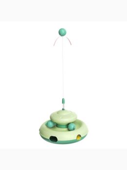 Wholesale 3-in-1 Cat Toy with Rotating Balls, Feather Teaser & No Battery Needed